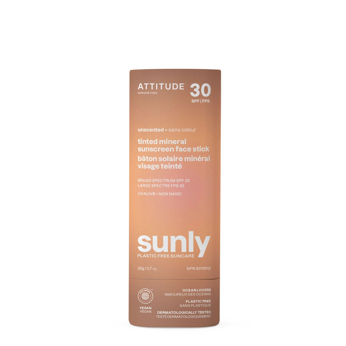Face Tinted Sunscreen Stick - Spf 30 Unscented-0.7 OZ
